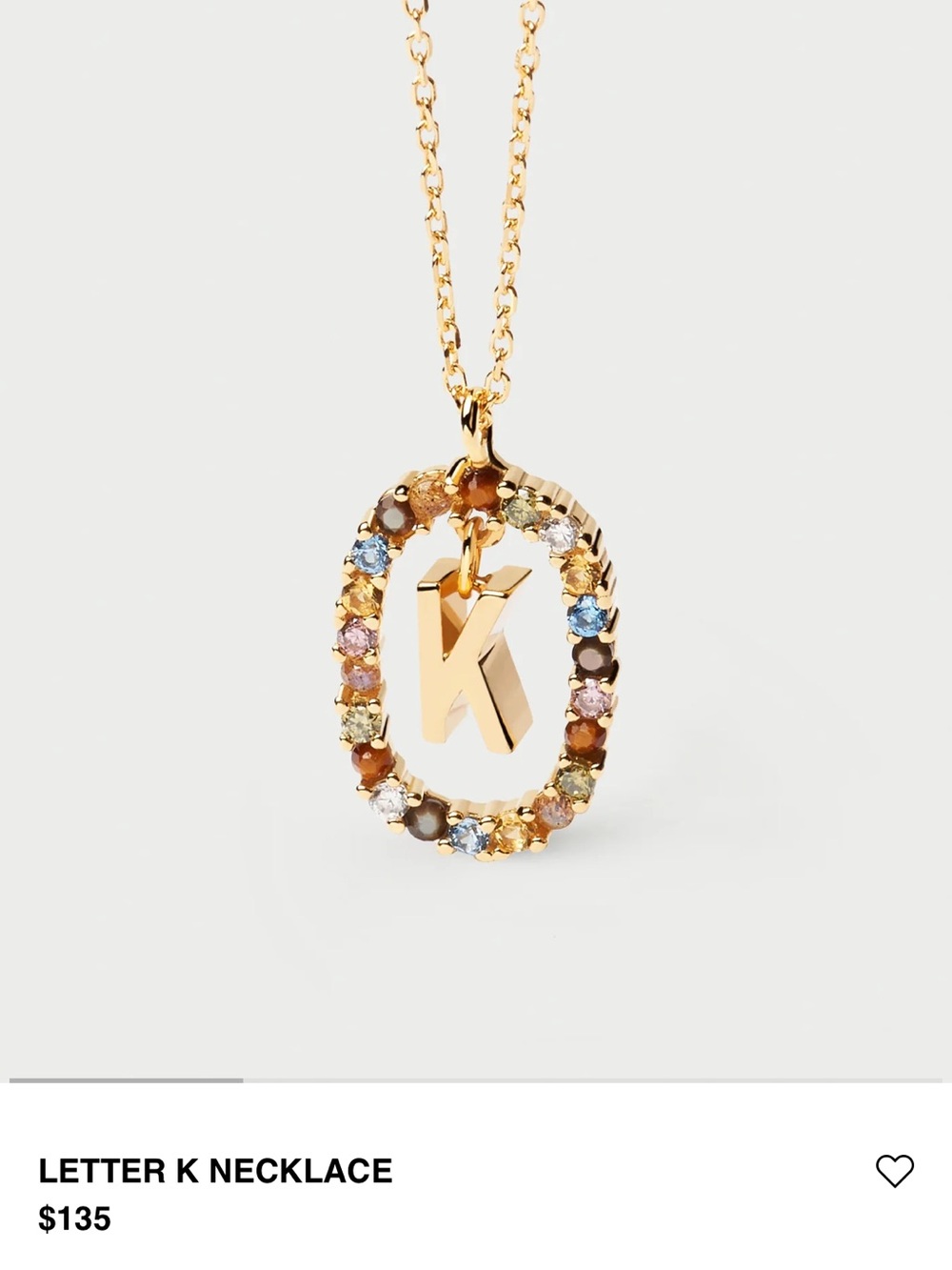 PD Paola 18K Gold Plated Initial Necklace